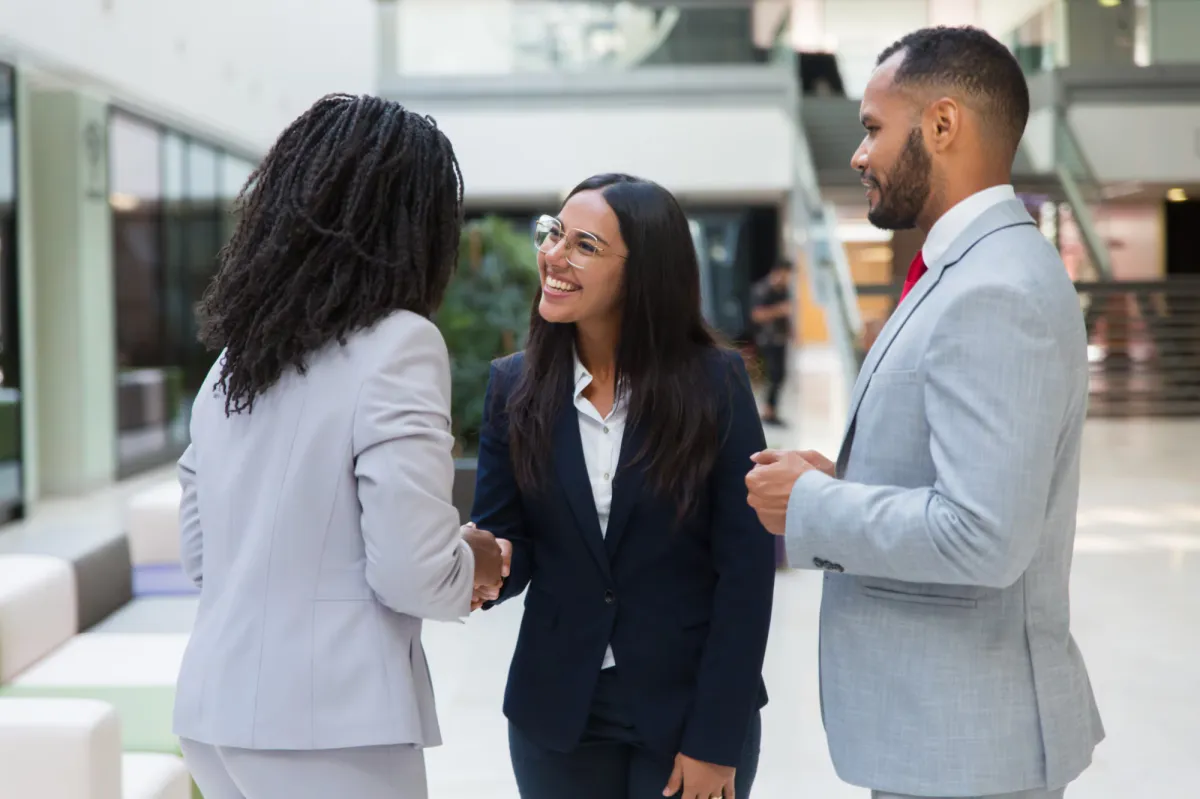M&A consulting team handshake